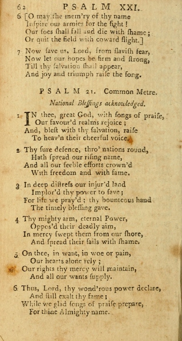 Psalms: carefully suited to the Christian worship in the United States of America: being an improvement of the old versions of the Psalms of David page 38