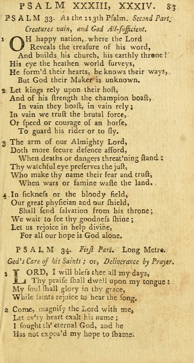 Psalms: carefully suited to the Christian worship in the United States of America: being an improvement of the old versions of the Psalms of David page 59