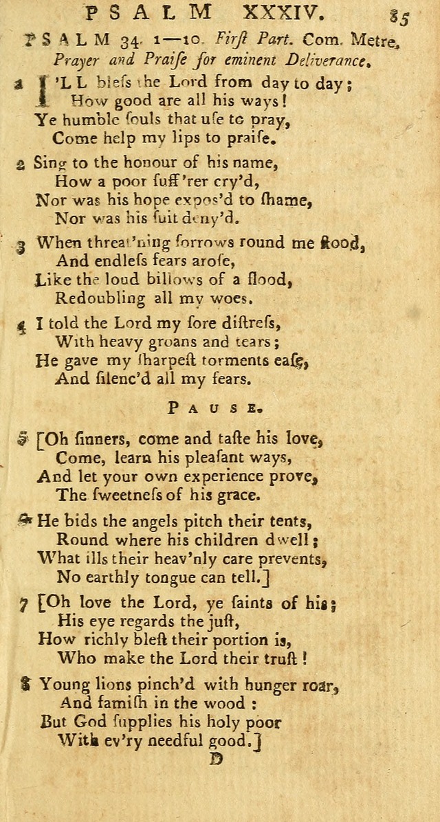 Psalms: carefully suited to the Christian worship in the United States of America: being an improvement of the old versions of the Psalms of David page 61