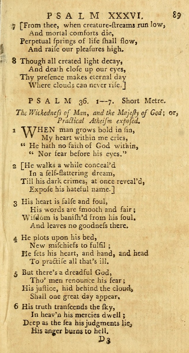 Psalms: carefully suited to the Christian worship in the United States of America: being an improvement of the old versions of the Psalms of David page 65