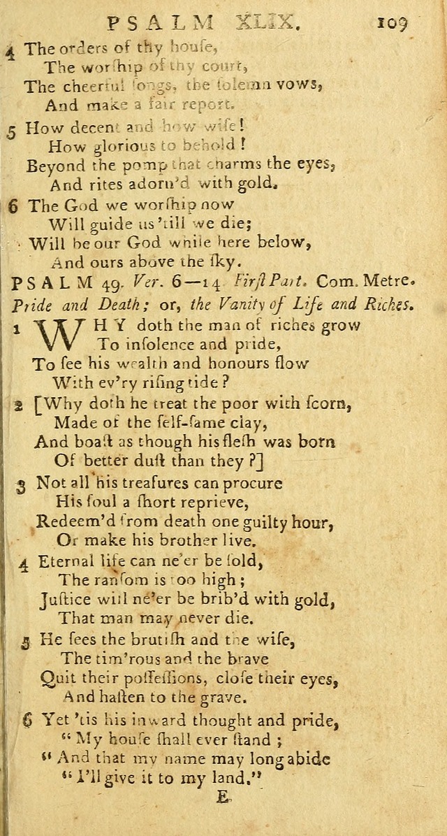 Psalms: carefully suited to the Christian worship in the United States of America: being an improvement of the old versions of the Psalms of David page 85