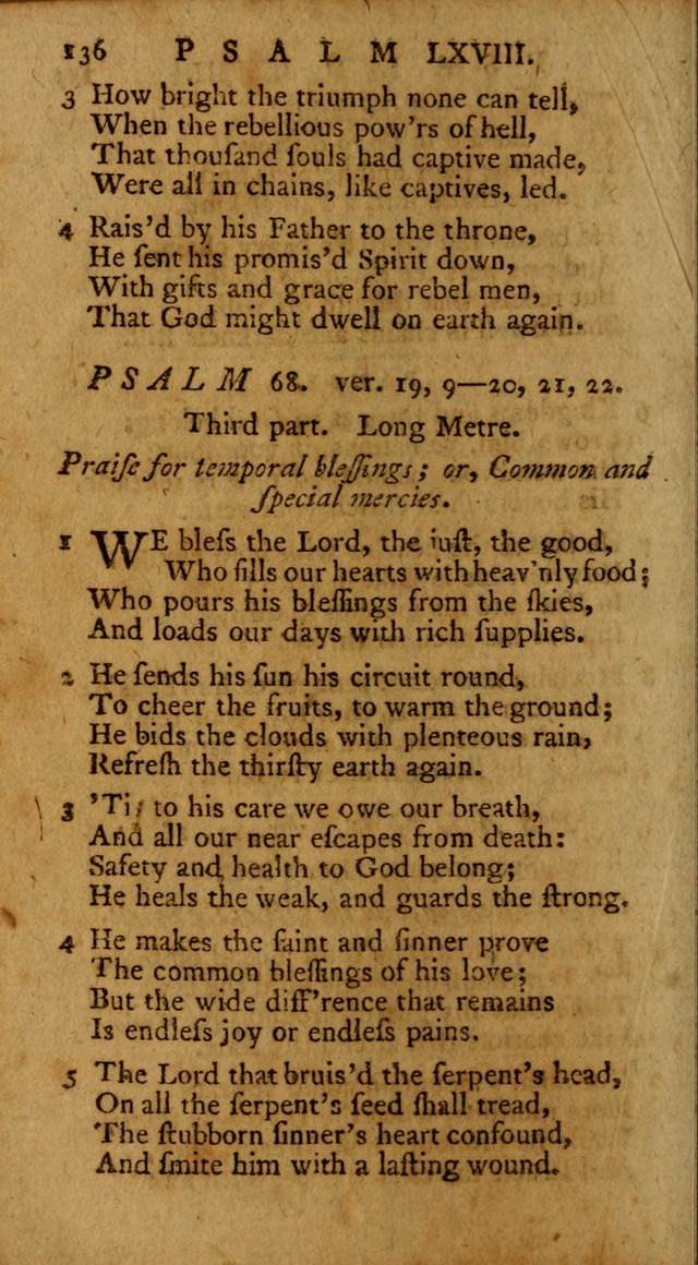 Psalms, carefully suited to the Christian worship in the United States of America: being an improvement of the old version of the Psalms of David ; allowed by the reverend Synod of New York and Philad page 136