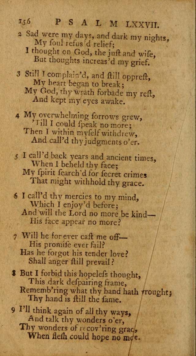 Psalms, carefully suited to the Christian worship in the United States of America: being an improvement of the old version of the Psalms of David ; allowed by the reverend Synod of New York and Philad page 156