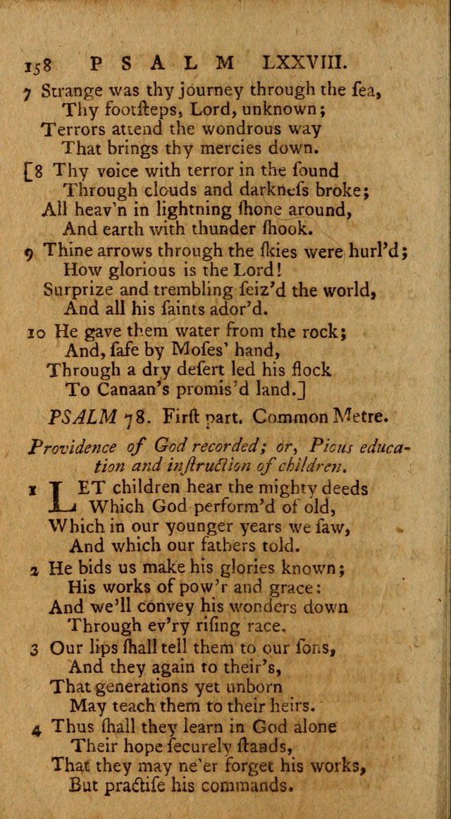 Psalms, carefully suited to the Christian worship in the United States of America: being an improvement of the old version of the Psalms of David ; allowed by the reverend Synod of New York and Philad page 158