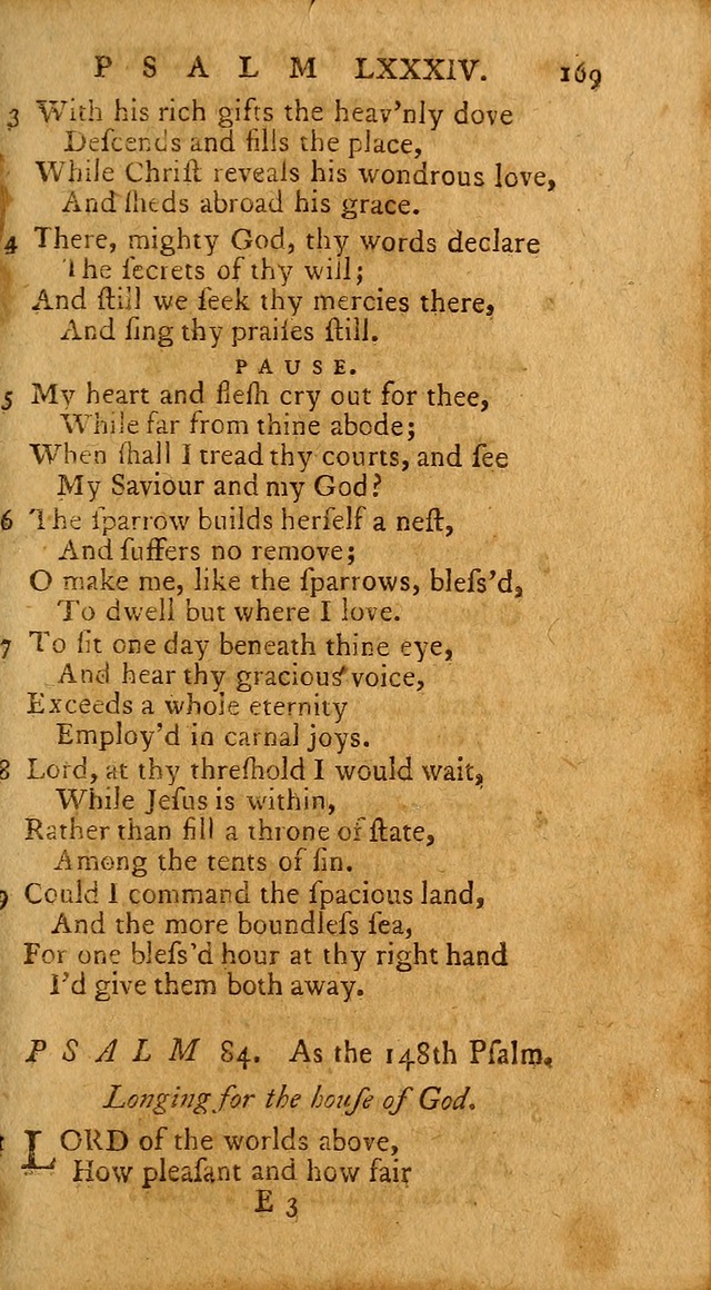 Psalms, carefully suited to the Christian worship in the United States of America: being an improvement of the old version of the Psalms of David ; allowed by the reverend Synod of New York and Philad page 169