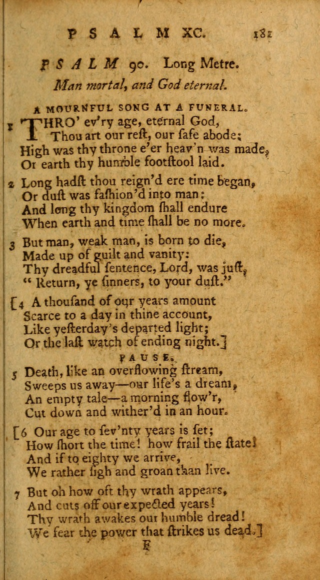 Psalms, carefully suited to the Christian worship in the United States of America: being an improvement of the old version of the Psalms of David ; allowed by the reverend Synod of New York and Philad page 181