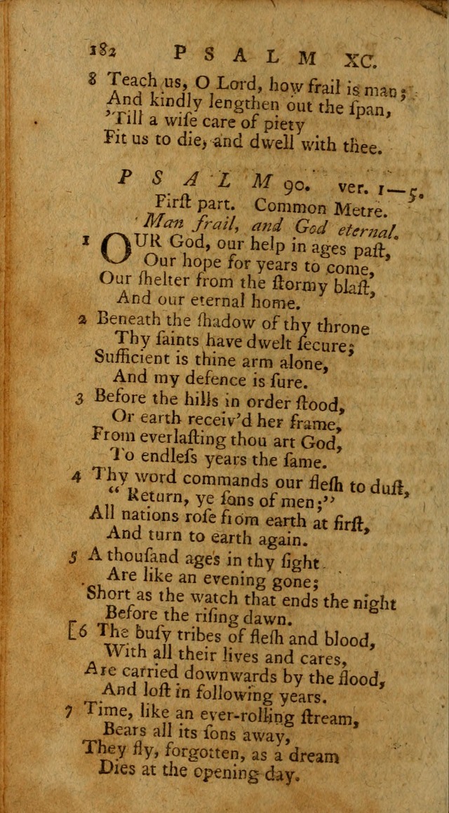 Psalms, carefully suited to the Christian worship in the United States of America: being an improvement of the old version of the Psalms of David ; allowed by the reverend Synod of New York and Philad page 182