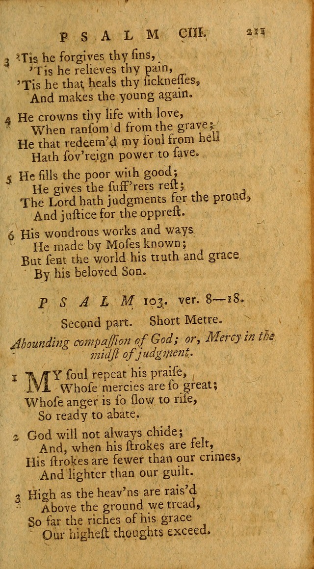 Psalms, carefully suited to the Christian worship in the United States of America: being an improvement of the old version of the Psalms of David ; allowed by the reverend Synod of New York and Philad page 211