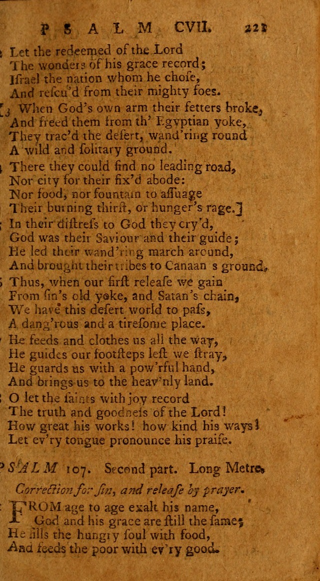 Psalms, carefully suited to the Christian worship in the United States of America: being an improvement of the old version of the Psalms of David ; allowed by the reverend Synod of New York and Philad page 221