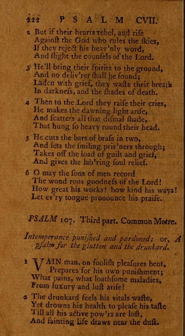 Psalms, carefully suited to the Christian worship in the United States of America: being an improvement of the old version of the Psalms of David ; allowed by the reverend Synod of New York and Philad page 222