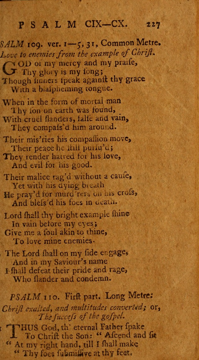 Psalms, carefully suited to the Christian worship in the United States of America: being an improvement of the old version of the Psalms of David ; allowed by the reverend Synod of New York and Philad page 227