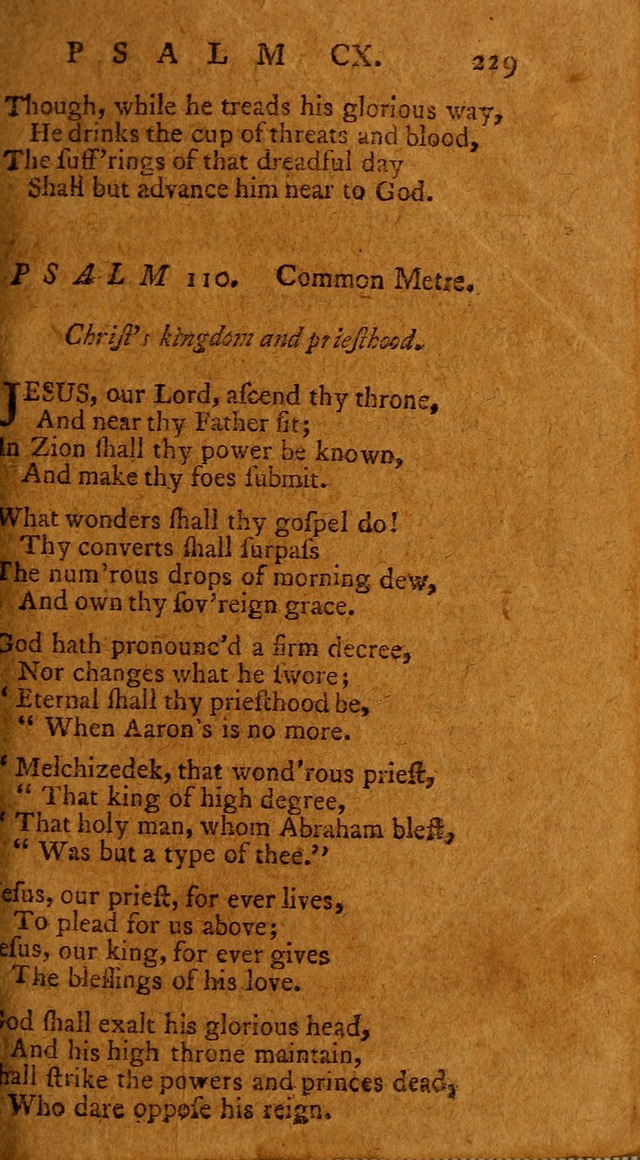 Psalms, carefully suited to the Christian worship in the United States of America: being an improvement of the old version of the Psalms of David ; allowed by the reverend Synod of New York and Philad page 229