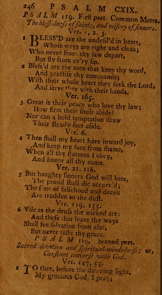 Psalms, carefully suited to the Christian worship in the United States of America: being an improvement of the old version of the Psalms of David ; allowed by the reverend Synod of New York and Philad page 248