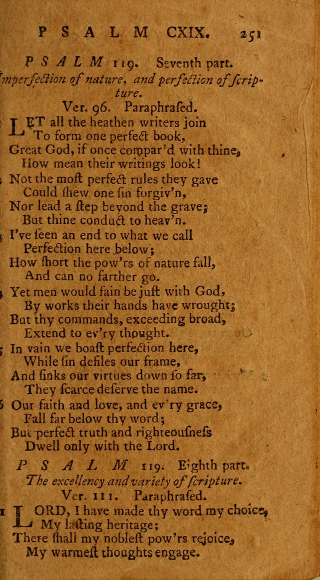 Psalms, carefully suited to the Christian worship in the United States of America: being an improvement of the old version of the Psalms of David ; allowed by the reverend Synod of New York and Philad page 253