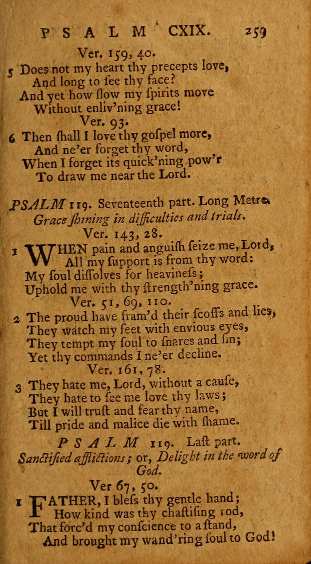 Psalms, carefully suited to the Christian worship in the United States of America: being an improvement of the old version of the Psalms of David ; allowed by the reverend Synod of New York and Philad page 261