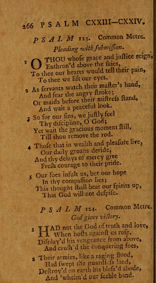 Psalms, carefully suited to the Christian worship in the United States of America: being an improvement of the old version of the Psalms of David ; allowed by the reverend Synod of New York and Philad page 268