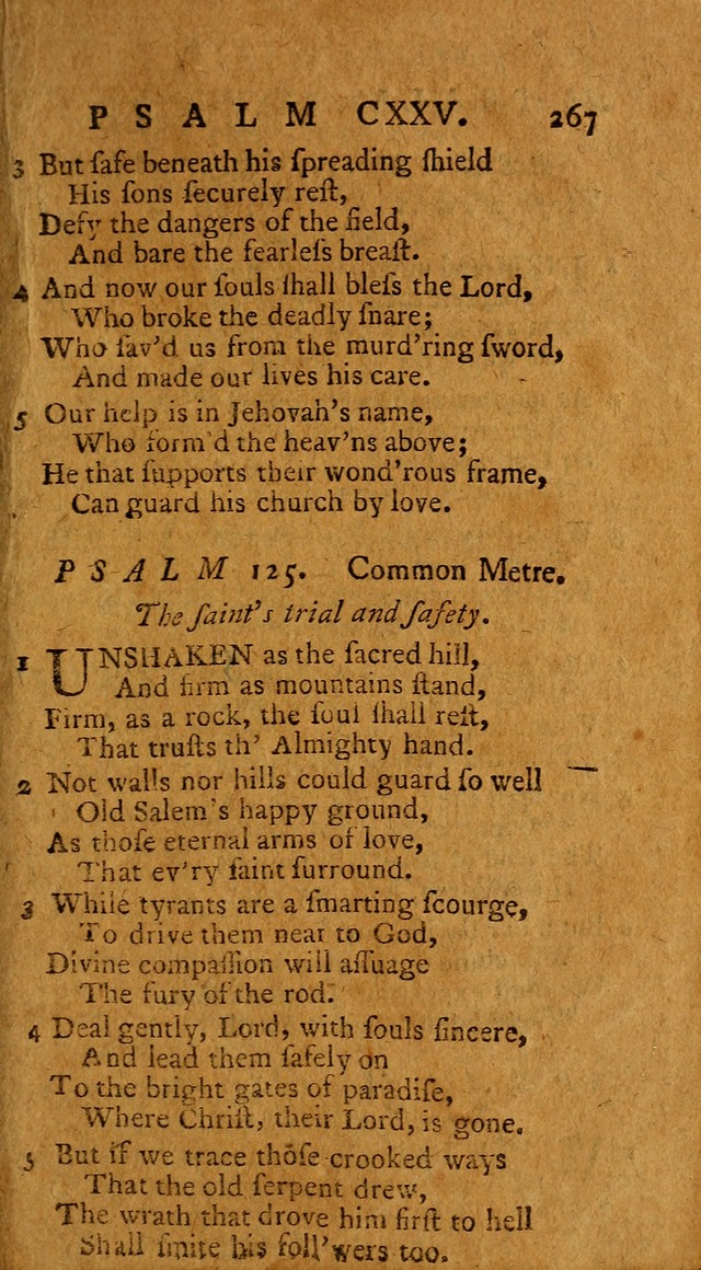 Psalms, carefully suited to the Christian worship in the United States of America: being an improvement of the old version of the Psalms of David ; allowed by the reverend Synod of New York and Philad page 269