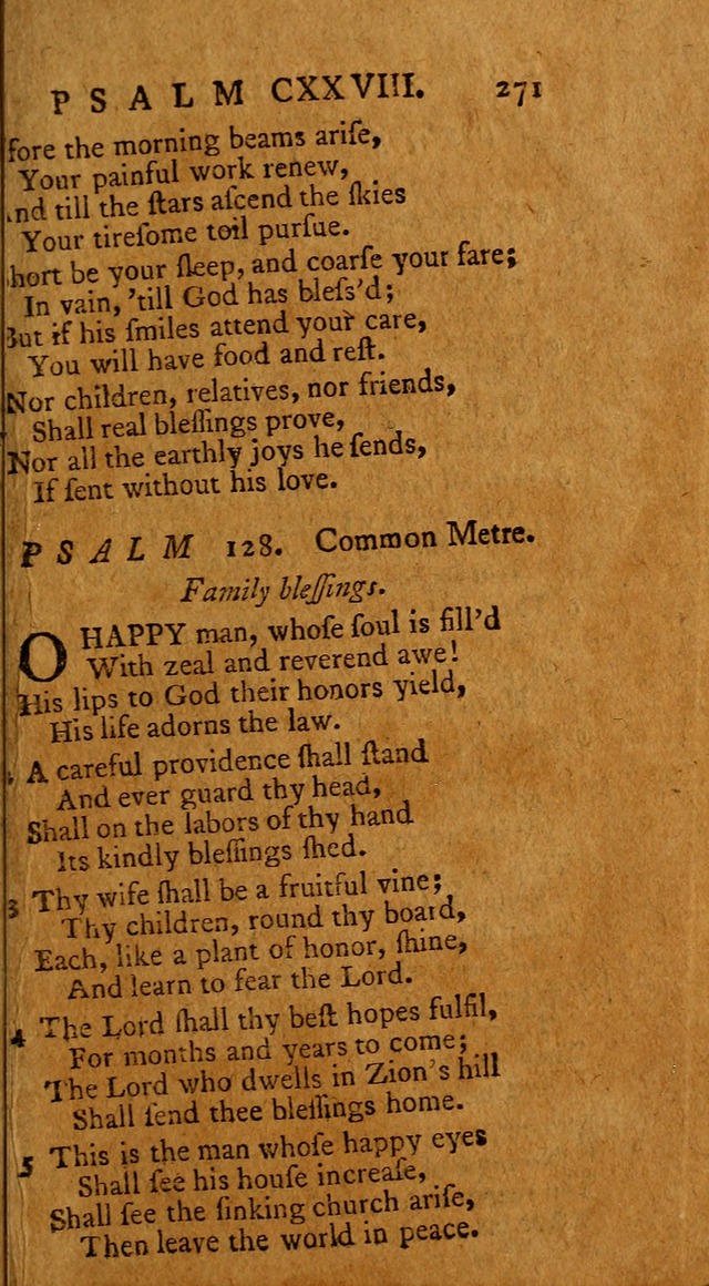 Psalms, carefully suited to the Christian worship in the United States of America: being an improvement of the old version of the Psalms of David ; allowed by the reverend Synod of New York and Philad page 273