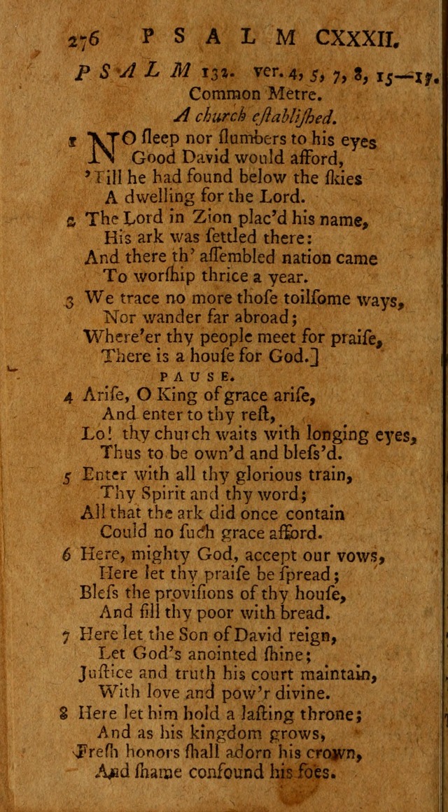 Psalms, carefully suited to the Christian worship in the United States of America: being an improvement of the old version of the Psalms of David ; allowed by the reverend Synod of New York and Philad page 278