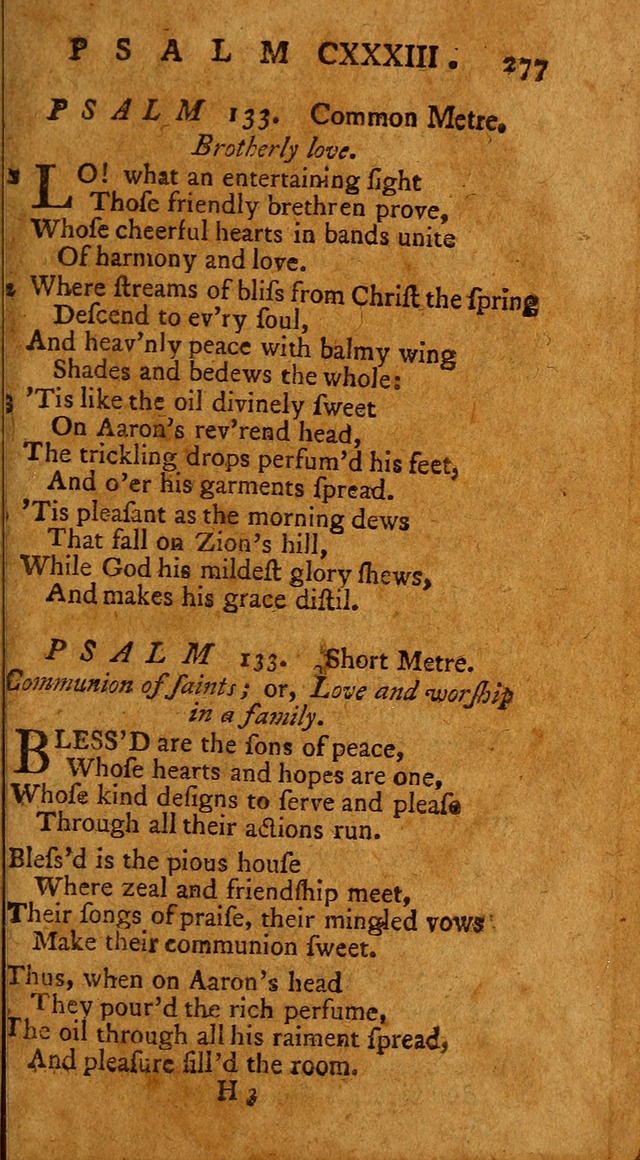 Psalms, carefully suited to the Christian worship in the United States of America: being an improvement of the old version of the Psalms of David ; allowed by the reverend Synod of New York and Philad page 279