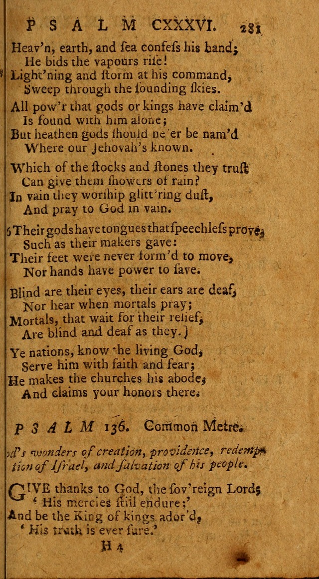 Psalms, carefully suited to the Christian worship in the United States of America: being an improvement of the old version of the Psalms of David ; allowed by the reverend Synod of New York and Philad page 283