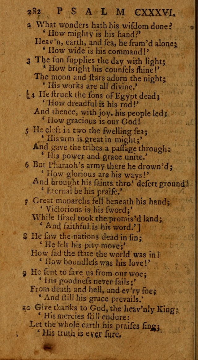 Psalms, carefully suited to the Christian worship in the United States of America: being an improvement of the old version of the Psalms of David ; allowed by the reverend Synod of New York and Philad page 284