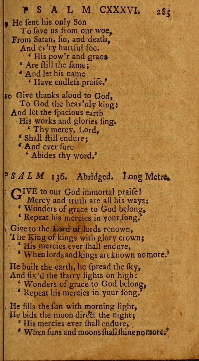 Psalms, carefully suited to the Christian worship in the United States of America: being an improvement of the old version of the Psalms of David ; allowed by the reverend Synod of New York and Philad page 287