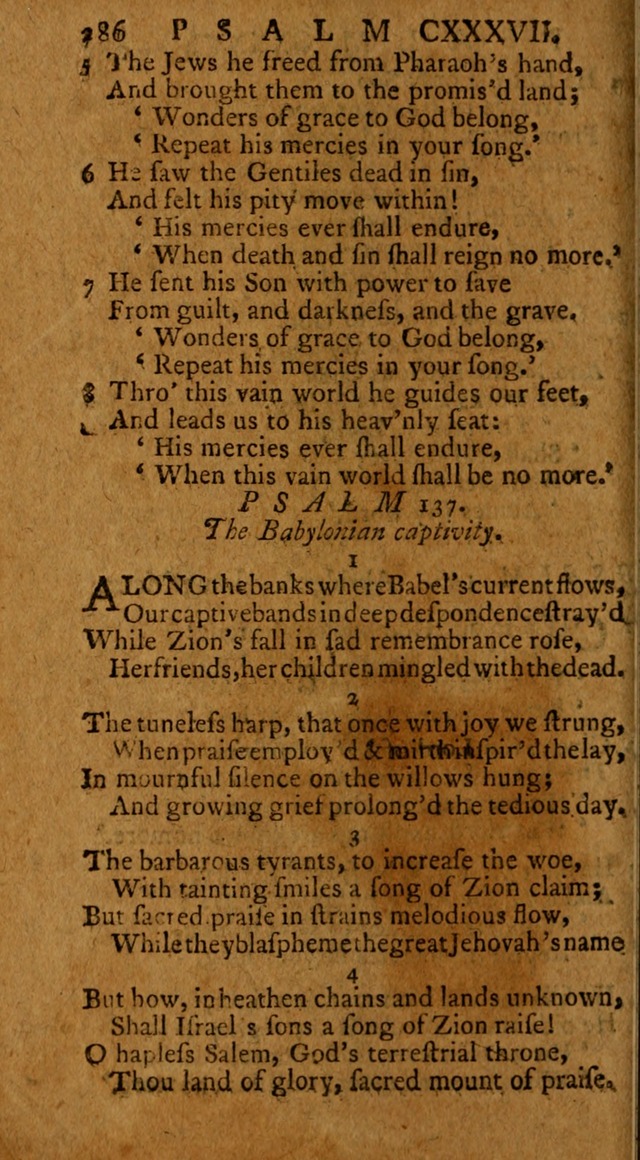 Psalms, carefully suited to the Christian worship in the United States of America: being an improvement of the old version of the Psalms of David ; allowed by the reverend Synod of New York and Philad page 288