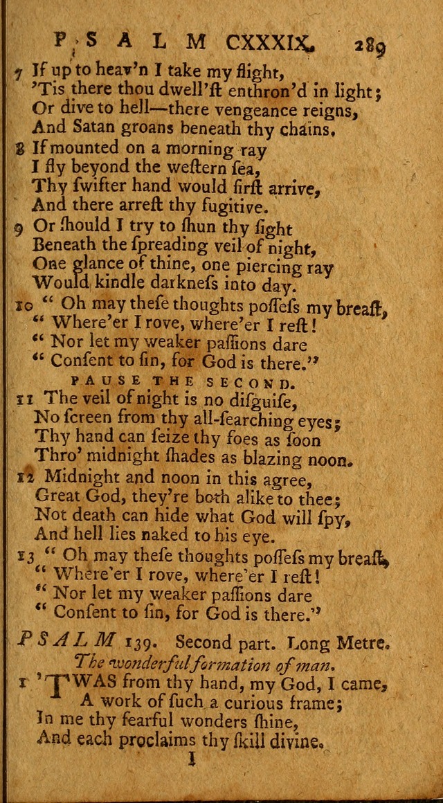 Psalms, carefully suited to the Christian worship in the United States of America: being an improvement of the old version of the Psalms of David ; allowed by the reverend Synod of New York and Philad page 291