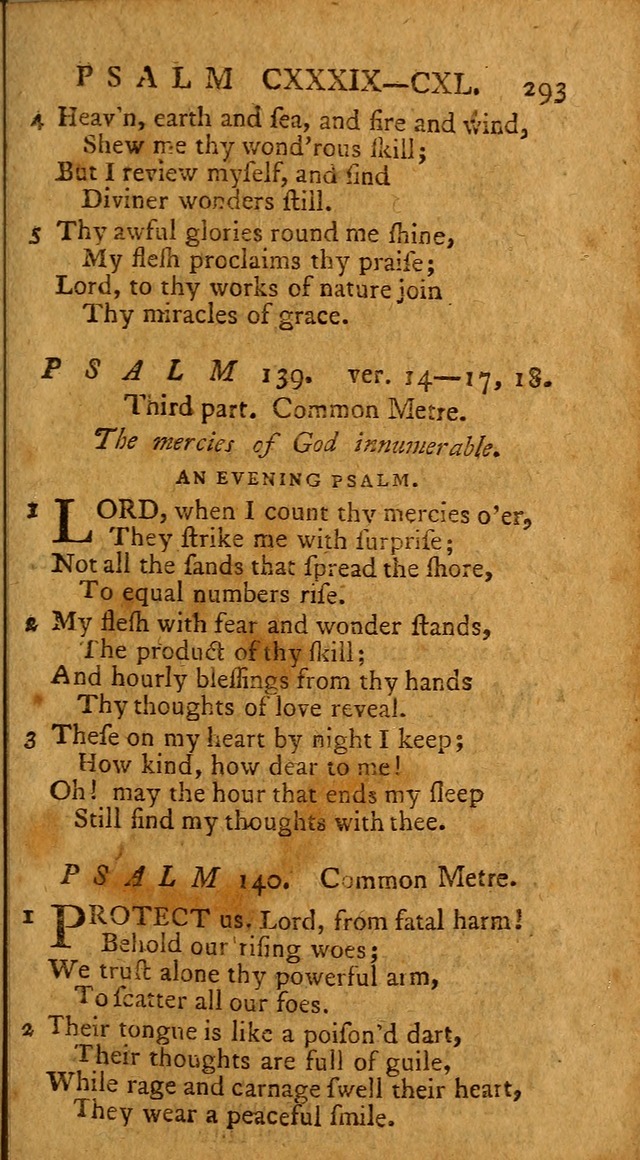 Psalms, carefully suited to the Christian worship in the United States of America: being an improvement of the old version of the Psalms of David ; allowed by the reverend Synod of New York and Philad page 295