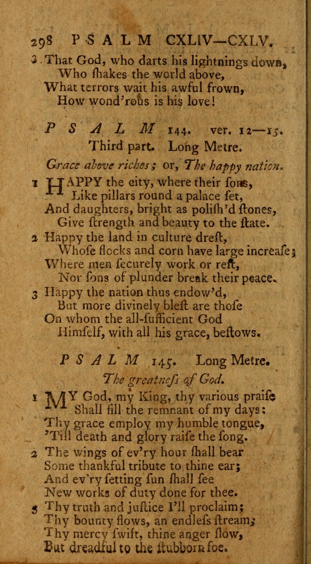 Psalms, carefully suited to the Christian worship in the United States of America: being an improvement of the old version of the Psalms of David ; allowed by the reverend Synod of New York and Philad page 300