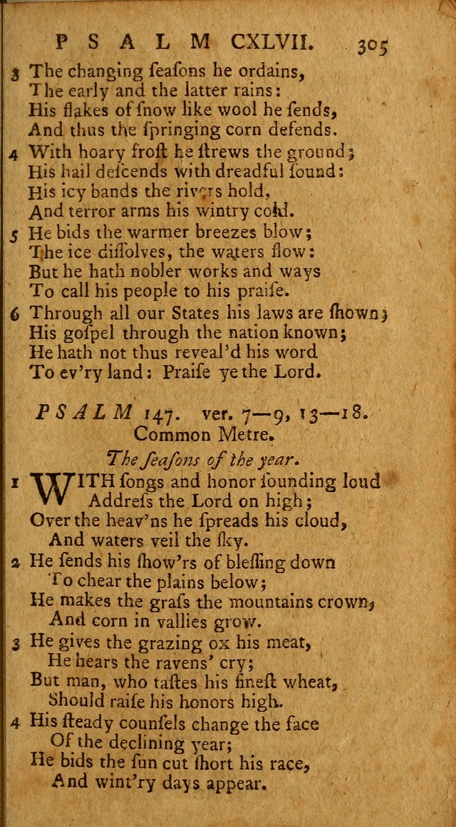 Psalms, carefully suited to the Christian worship in the United States of America: being an improvement of the old version of the Psalms of David ; allowed by the reverend Synod of New York and Philad page 307