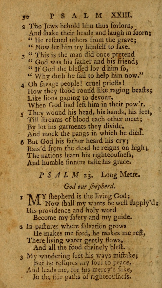 Psalms, carefully suited to the Christian worship in the United States of America: being an improvement of the old version of the Psalms of David ; allowed by the reverend Synod of New York and Philad page 50