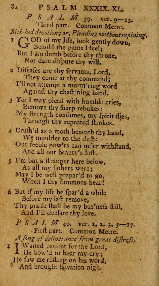 Psalms, carefully suited to the Christian worship in the United States of America: being an improvement of the old version of the Psalms of David ; allowed by the reverend Synod of New York and Philad page 82