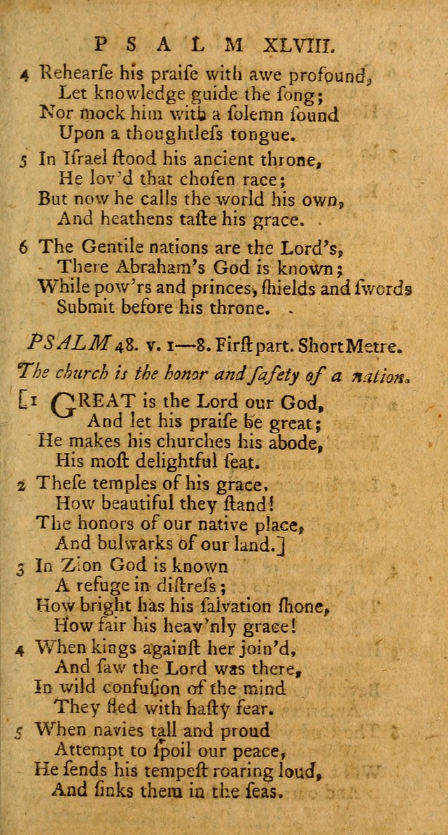 Psalms, carefully suited to the Christian worship in the United States of America: being an improvement of the old version of the Psalms of David ; allowed by the reverend Synod of New York and Philad page 95