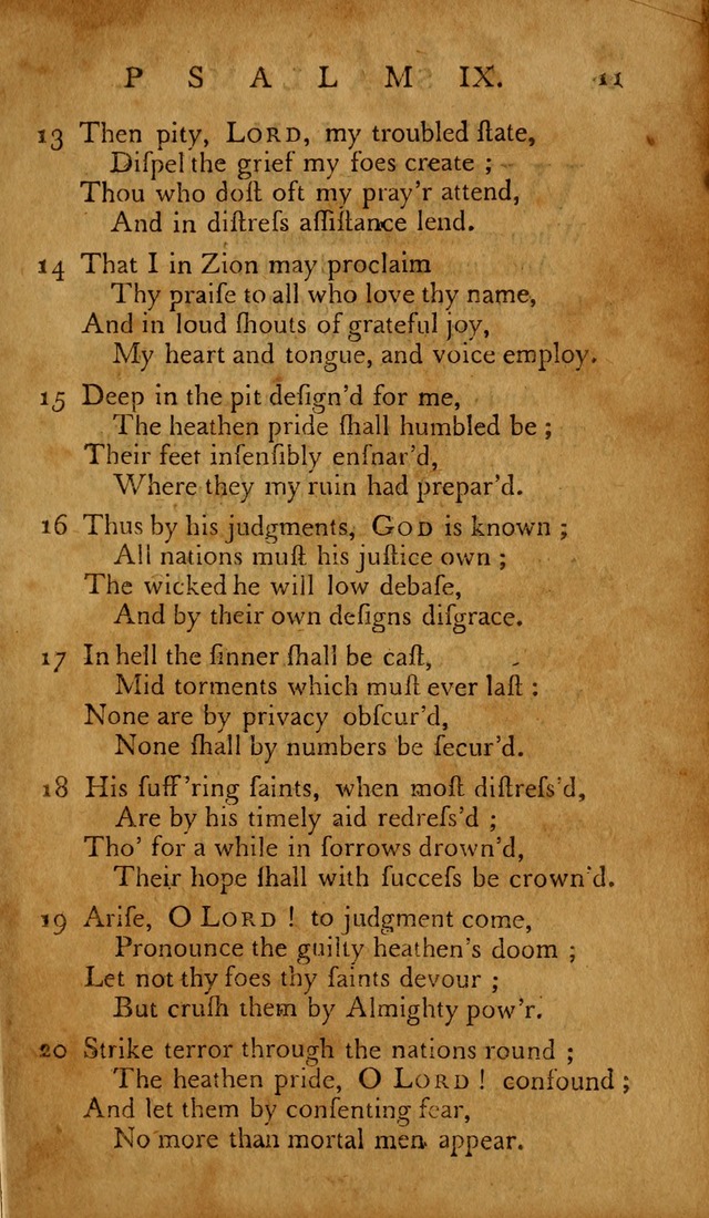 The Psalms of David: with hymns and spiritual songs: also, the catechism, confession of faith, and liturgy of the Reformed Church in the Netherlands page 11