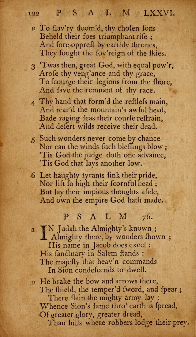 The Psalms of David: with hymns and spiritual songs: also, the catechism, confession of faith, and liturgy of the Reformed Church in the Netherlands page 122