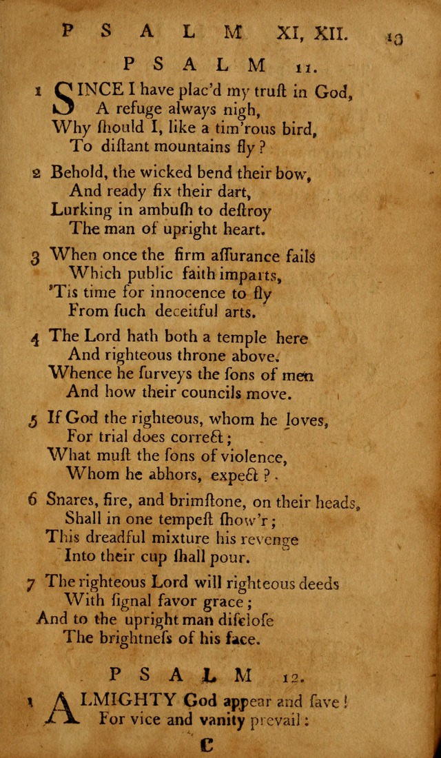 The Psalms of David: with hymns and spiritual songs: also, the catechism, confession of faith, and liturgy of the Reformed Church in the Netherlands page 13