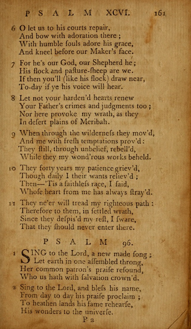 The Psalms of David: with hymns and spiritual songs: also, the catechism, confession of faith, and liturgy of the Reformed Church in the Netherlands page 161