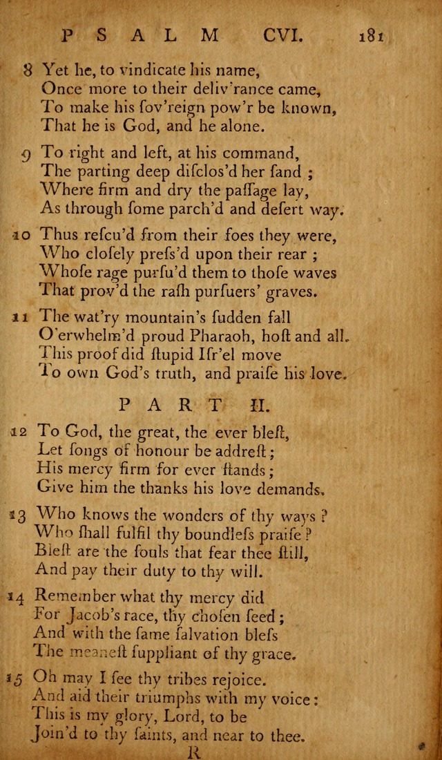 The Psalms of David: with hymns and spiritual songs: also, the catechism, confession of faith, and liturgy of the Reformed Church in the Netherlands page 181