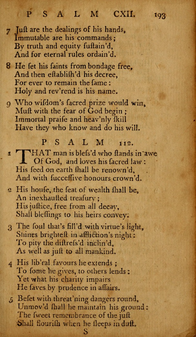 The Psalms of David: with hymns and spiritual songs: also, the catechism, confession of faith, and liturgy of the Reformed Church in the Netherlands page 193