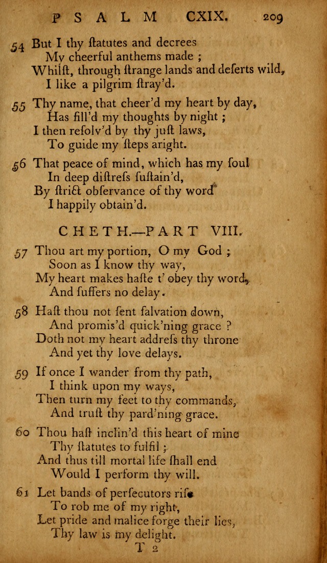The Psalms of David: with hymns and spiritual songs: also, the catechism, confession of faith, and liturgy of the Reformed Church in the Netherlands page 209