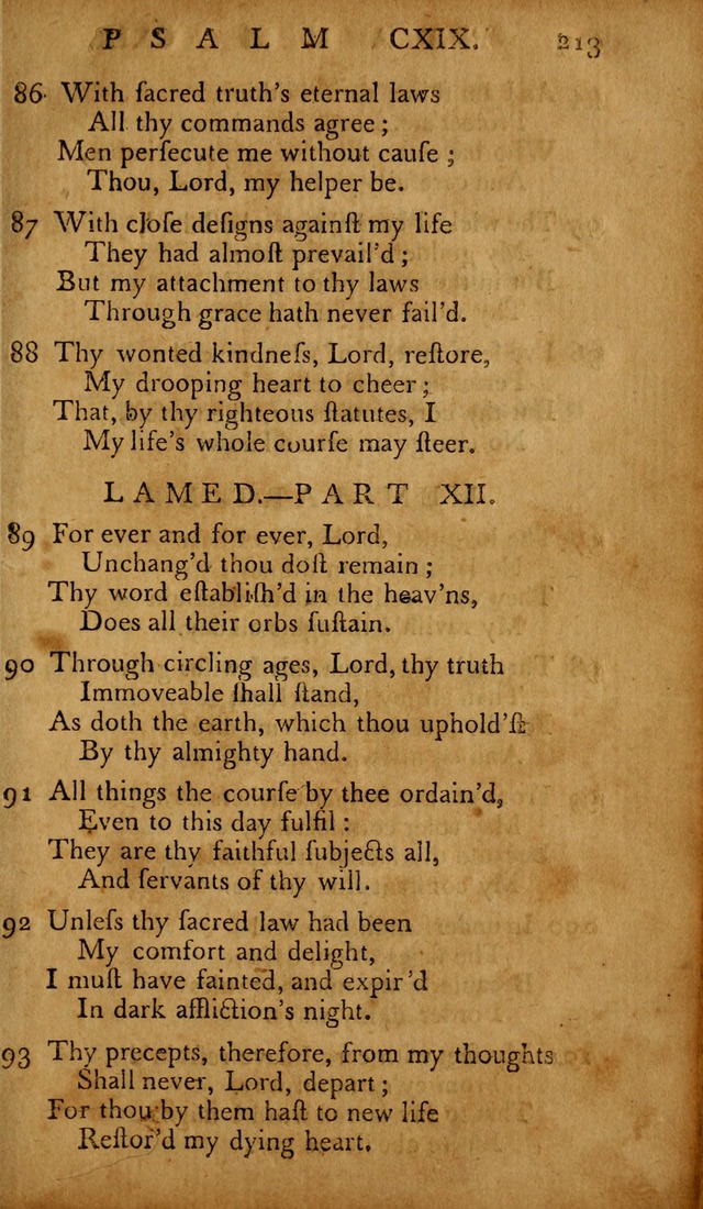 The Psalms of David: with hymns and spiritual songs: also, the catechism, confession of faith, and liturgy of the Reformed Church in the Netherlands page 213