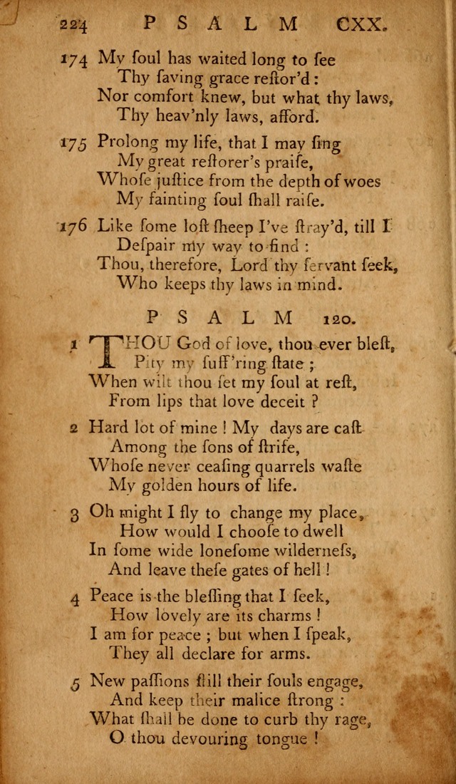 The Psalms of David: with hymns and spiritual songs: also, the catechism, confession of faith, and liturgy of the Reformed Church in the Netherlands page 224