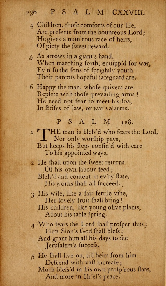 The Psalms of David: with hymns and spiritual songs: also, the catechism, confession of faith, and liturgy of the Reformed Church in the Netherlands page 230