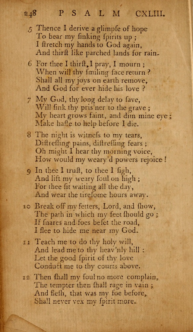 The Psalms of David: with hymns and spiritual songs: also, the catechism, confession of faith, and liturgy of the Reformed Church in the Netherlands page 248