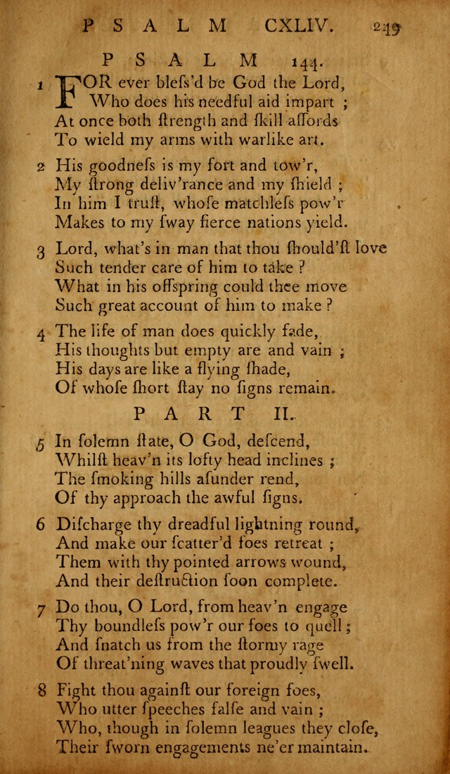 The Psalms of David: with hymns and spiritual songs: also, the catechism, confession of faith, and liturgy of the Reformed Church in the Netherlands page 249