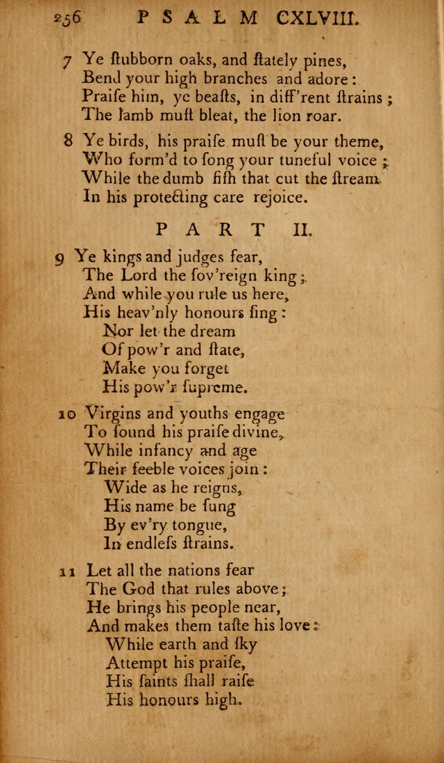 The Psalms of David: with hymns and spiritual songs: also, the catechism, confession of faith, and liturgy of the Reformed Church in the Netherlands page 256