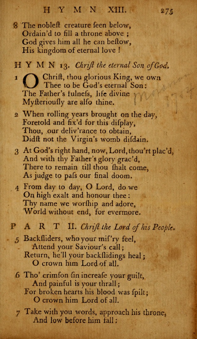 The Psalms of David: with hymns and spiritual songs: also, the catechism, confession of faith, and liturgy of the Reformed Church in the Netherlands page 275