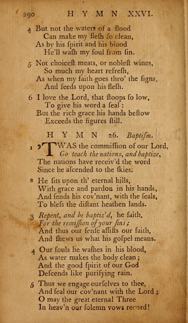 The Psalms of David: with hymns and spiritual songs: also, the catechism, confession of faith, and liturgy of the Reformed Church in the Netherlands page 290